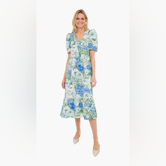 Tuckernuck Dresses & Skirts - Tuckernuck Jardin de Fleurs Violetta Floral Midi Maxi Dress Large